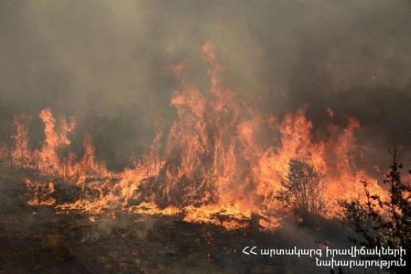 Զանգակատուն գյուղի սահմանամերձ տարածքում այրվել է 110 հա խոտածածկ տարածք