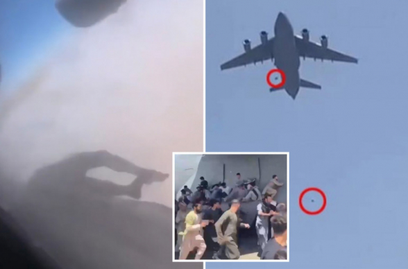 Համացանցում հայտնվել է շոկային տեսանյութ, որում երևում է ամերիկյան ռազմական ինքնաթիռի շասսիից կախված աֆղանստանցու դին (լուսանկար)