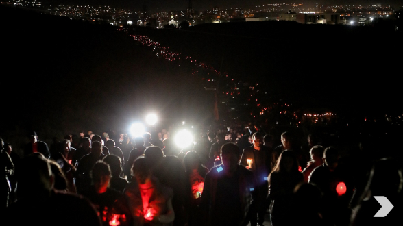 Факельное шествие к «Ераблулу» с высоты птичьего полета (видео)