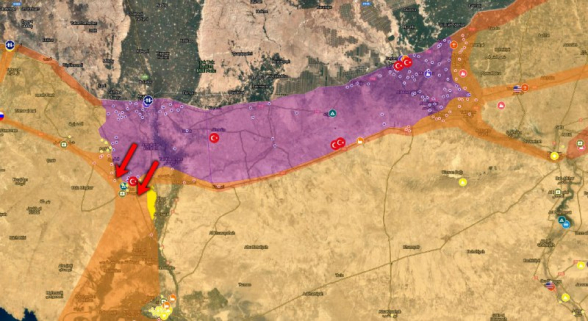 Турция ведет интенсивный артиллерийский обстрел окрестностей города Айн Исса на севере Сирии