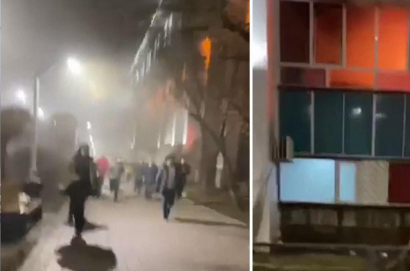 В Алма-Ате горит здание филиала телерадиокомпании «Мир» (видео)