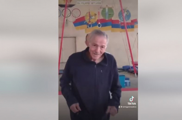Разминка легендарного Альберта Азаряна в 92 года (видео)
