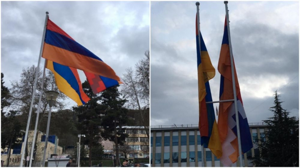 Կապանում տեղադրվեցին ՀՀ և Արցախի դրոշները