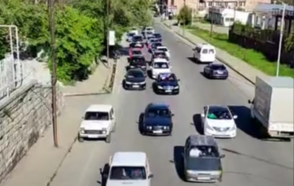 Автопробег в Ванадзоре с требованием отставки Пашиняна (видео)