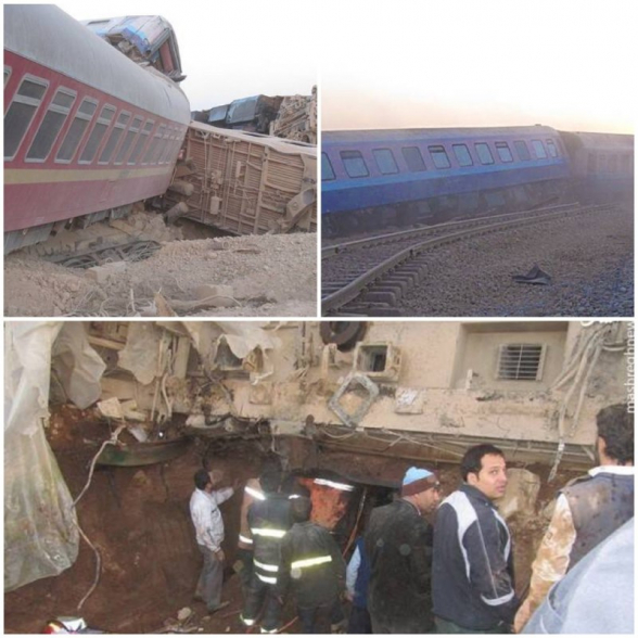 В Иране в результате аварии на железной дороге погибли не менее 10 человек