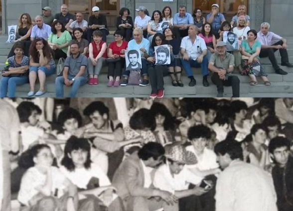 34 տարի անց․ խորհրդանշական նստացույց՝ Ազատության հրապարակում (տեսանյութ)