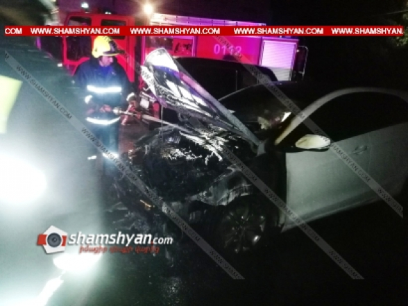 Երևանում հրդեհ է բռնկվել կայանված Hyundai Elantra-ում, վնասվել են նաև կողքին կայանված Kia-ն ու Niva-ն