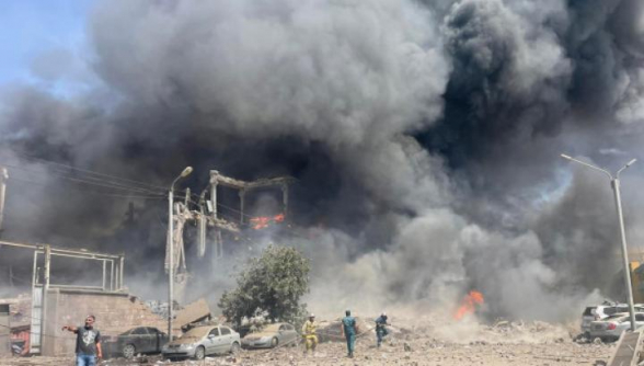 Момент взрыва в торговом центре «Сурмалу»