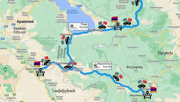 Հայաստանի տարածքում ադրբեջանական մեքենաները անցնելու են ավելի քան 350 կմ՝ շարասյունով և զինված