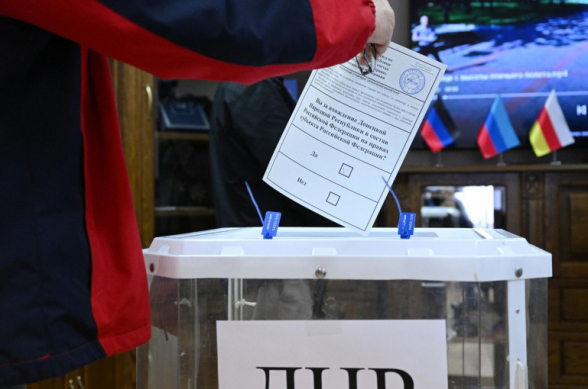 Խերսոնը, Զապորոժյեն, Դոնեցկի և Լուգանսկի ինքնահռչակ հանրապետությունները կողմ են քվեարկել ՌԴ կազմ մտնելուն