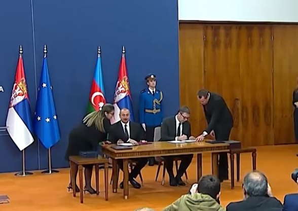 Алиев и Вучич подписали меморандум о стратегическом партнерстве Азербайджана и Сербии (видео)