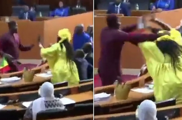 В парламенте Сенегала депутат избила стулом коллег во время принятия бюджета (видео)