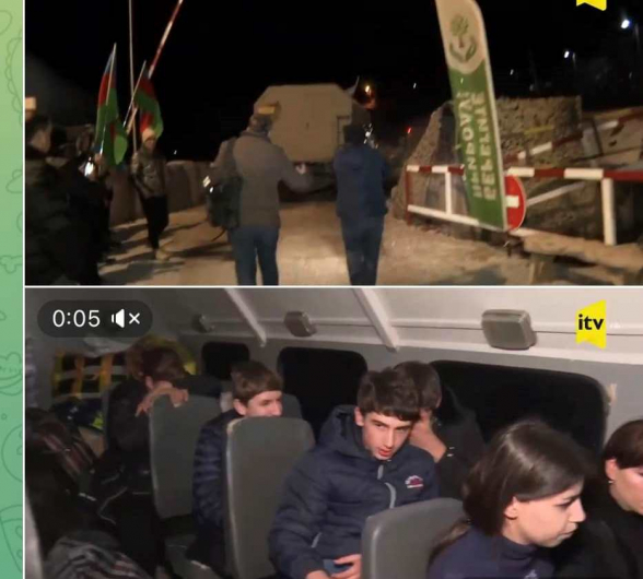 Азербайджанцы ворвались в машину с 19 детьми, возвращавшимися из Гориса в Степанакерт: один ребенок потерял сознание