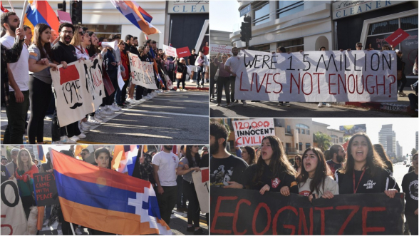 «1.5 մլն հայերը բավական չէի՞ն». Բողոքի ակցիա Լոս Անջելեսում
