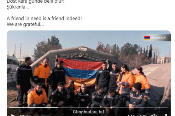 Чавушоглу поблагодарил спасателей на армянском языке