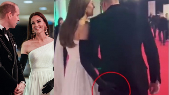 Քեյթ Միդլթոնն ուրախացրել է երկրպագուներին՝ արքայազն Ուիլյամի հետույքին մեղմ հարվածելով