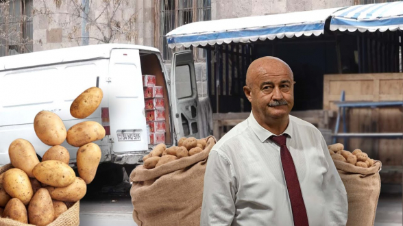 «Тот лысый?»: пинавшим картофель на улице был депутат Агазарян (видео)