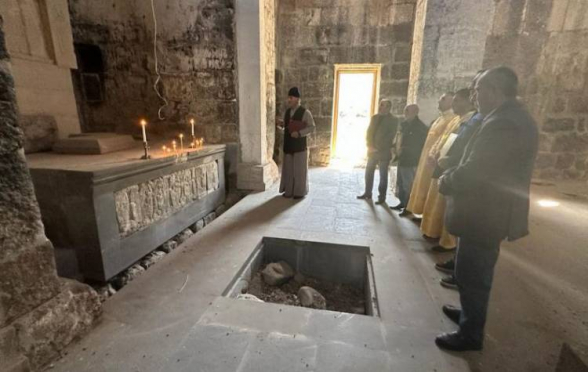 Ադրբեջանի «աղվանա-ուդիական» համայնքի ներկայացուցիչները պղծել և քանդել են Ծիծեռնավանքի հայկական եկեղեցու եզակի շուրֆը