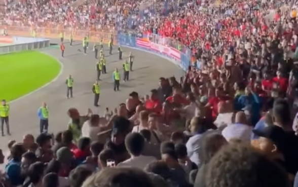 Նոր կադրեր տրիբունաներում տեղի ունեցած ծեծկռտուքից