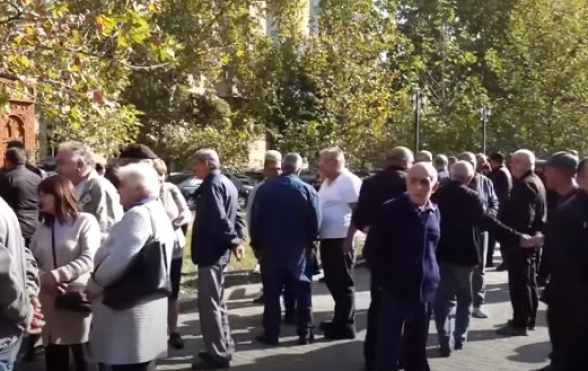 Акция протеста арцахцев в Ереване (видео)