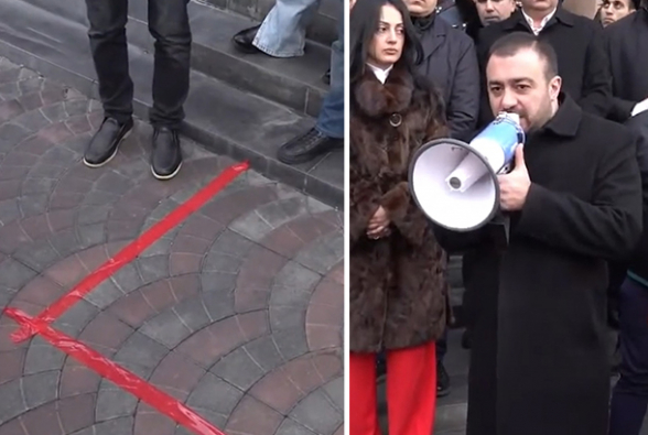 Իշխանության և ժողովրդի միջև կա կարմիր հոծ գիծ․ «Մայր Հայաստանի» խորհրդանշական ակցիան (տեսանյութ)