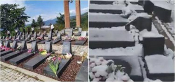 Ադրբեջանցի վանդալները ավերել են օկուպացված Հաթերքի գերեզմանատունը (տեսանյութ)