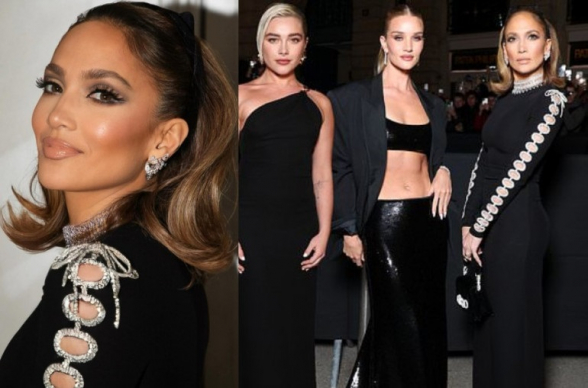 Ջեյ Լոն, Քայլի Ջեները, Ռոզի Հանթինգթոն Ուայթին և մյուս աստղերը՝ Valentino-ի ցուցադրությանը (լուսանկար)