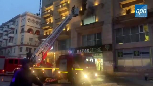 Բաքվում հյուրանոց է այրվել (տեսանյութ)