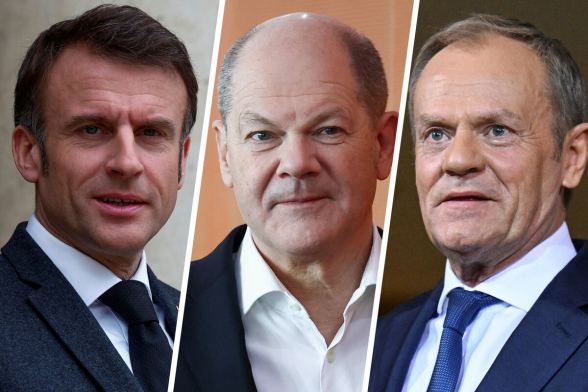Макрон, Шольц и Туск проведут 15 марта встречу в Берлине по Украине