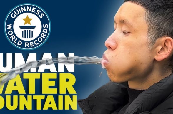 Չինացին Գինեսի ռեկորդ է սահմանել՝ մոտ 6 րոպե անընդմեջ ջրի շիթ արձակելով բերանից