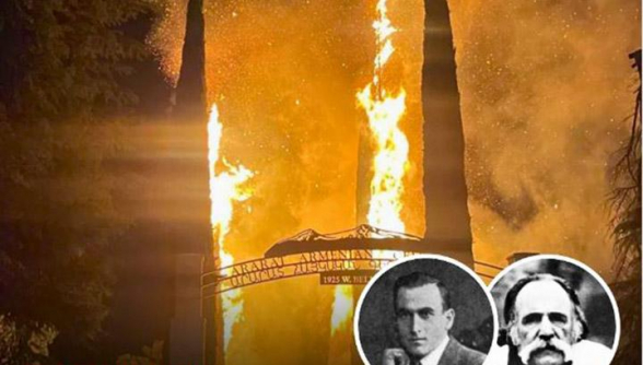 Ֆրեզնոյում հրկիզել են «Արարատ» գերեզմանատունը, որտեղ հուղարկավորված են Սողոմոն Թեհլիրյանը, Վիլյամ Սարոյանը