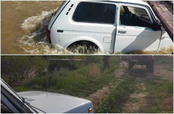 Փրկարարներն ավտոմեքենան դուրս են բերել գետից