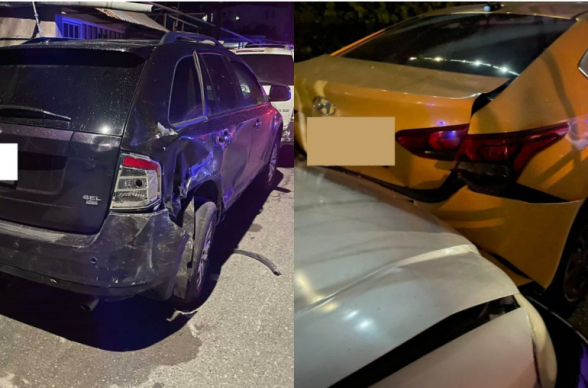 Նաիրի Զարյան փողոցում «BMW»-ն դուրս է եկել ճանապարհի երթևեկելի հատվածից և բախվել կայանված 5 ավտոմեքենայի