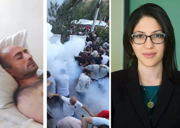 Հունիսի 12-ին ոստիկանության կողմից նետած նռնակներից ձեռքի վիրավորում ստացած Եսայիի կնոջ գրառումը