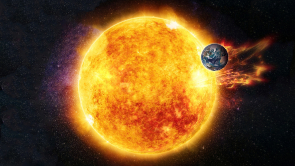 На Солнце произошла сильная вспышка