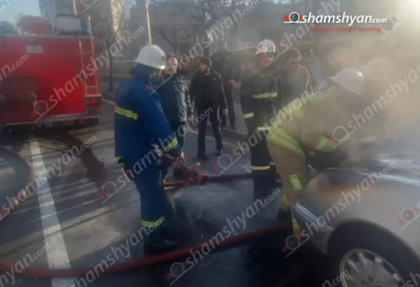 Գայի պողոտայում հրդեհ է բռնկվել «Mercedes» մակնիշի ավտոմեքենայում
