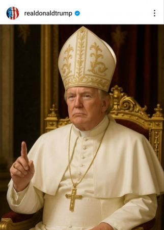Трамп опубликовал свое изображение в образе Папы римского