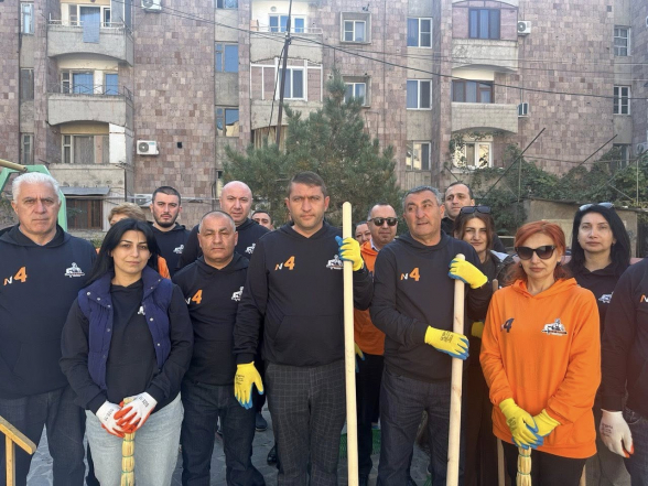«Мать Армения»: акция «Чистый Вагаршапат» на улице Маштоца (видео, фото)