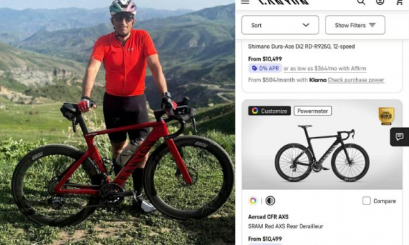 Արսեն Թորոսյանի գերթանկարժեք հեծանիվը 5-ից 10 հազար ԱՄՆ դոլար արժե. «Ժողովուրդ»